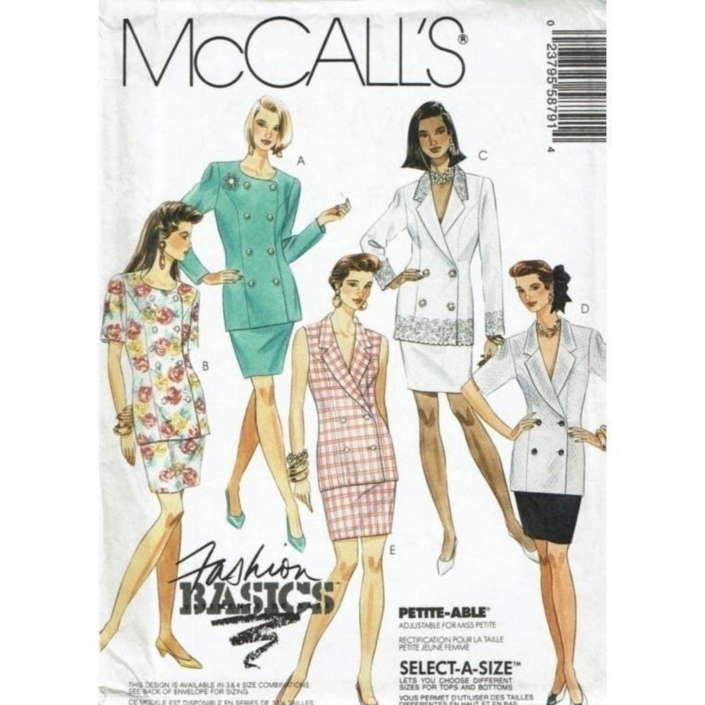 McCalls Sewing Pattern 5879 Two Piece Dress‎ Misses Size 8-12